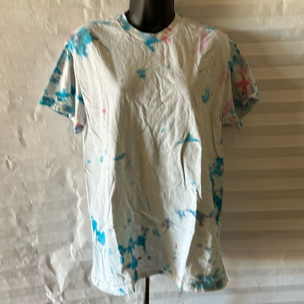 Gildan Unisex Medium Hand Tie Dyed Cotton Tee Colorful Shirt